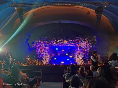 Cambridge Theatre Upper Circle L21 view from seat photo