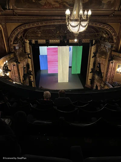 Theatre Royal Haymarket Upper Circle F16 view from seat photo