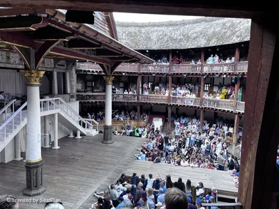 Shakespeare's Globe Theatre Middle Gallery - Bay M D58 view from seat photo