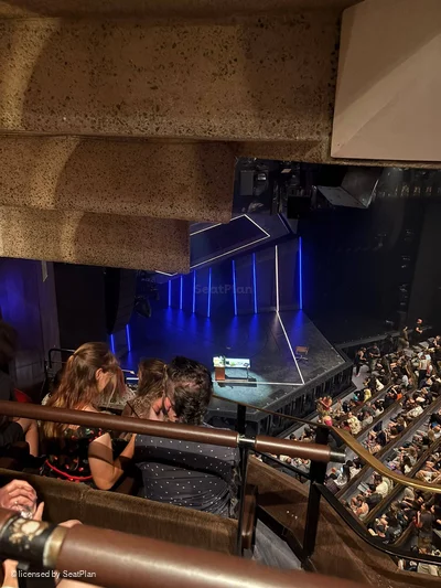 Barbican Theatre Upper Circle B65 view from seat photo