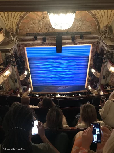 Novello Theatre Balcony E13 view from seat photo