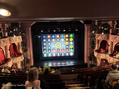 Shaftesbury Theatre Royal Circle K21 view from seat photo