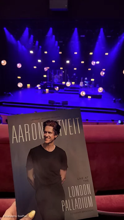 London Palladium Royal Circle B18 view from seat photo