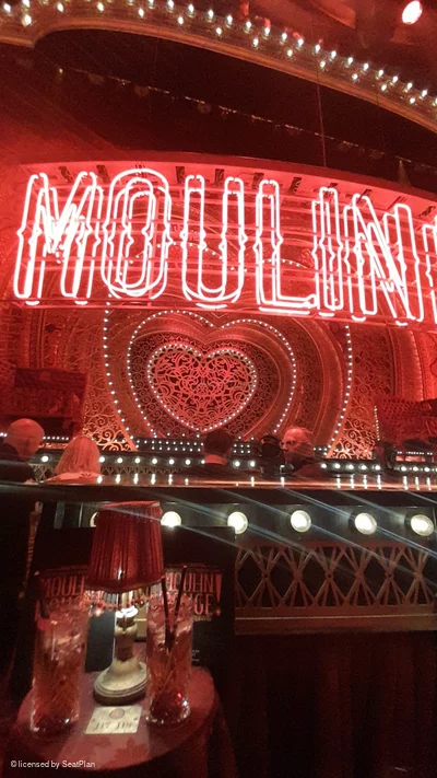 Piccadilly Theatre Stalls Can Can Table J18 view from seat photo