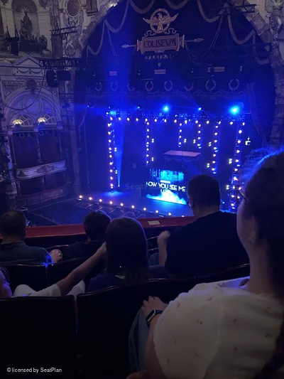 London Coliseum Upper Circle E10 view from seat photo