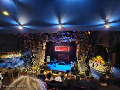 Cambridge Theatre Dress Circle F8 view from seat photo
