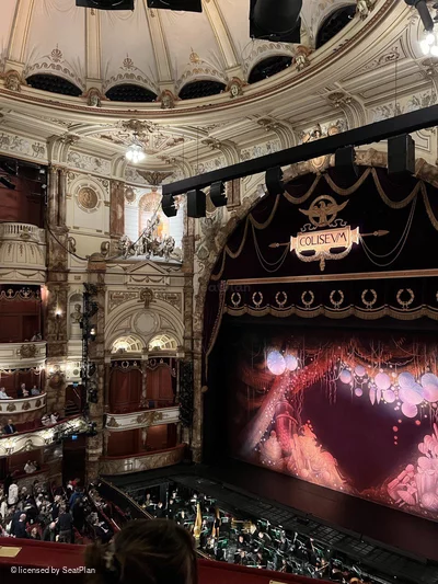 London Coliseum Upper Circle D6 view from seat photo