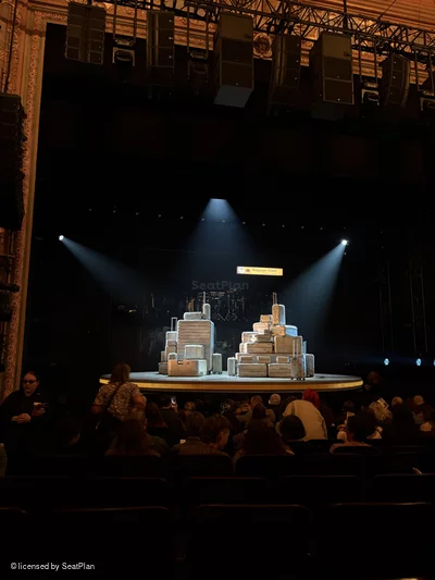Longacre Theatre Orchestra M105 view from seat photo