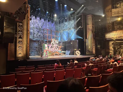 Stephen Sondheim Theatre Orchestra J13 view from seat photo