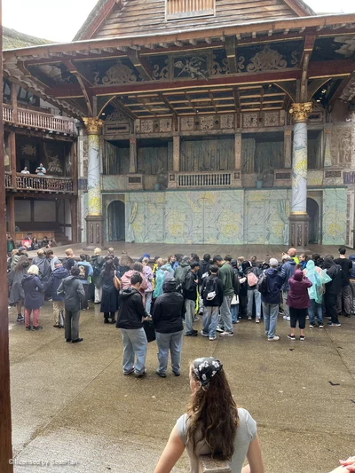 Shakespeare's Globe Theatre Lower Gallery - Bay G E42 view from seat photo