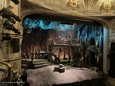 Ambassadors Theatre Circle B19 view from seat photo
