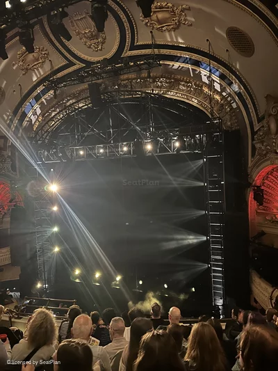 Palace Theatre Mezzanine F14 view from seat photo