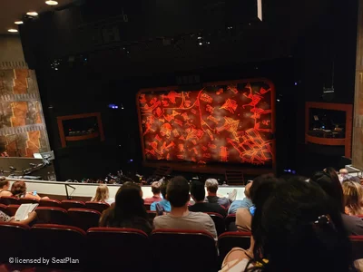 Minskoff Theatre Mezzanine E140 view from seat photo