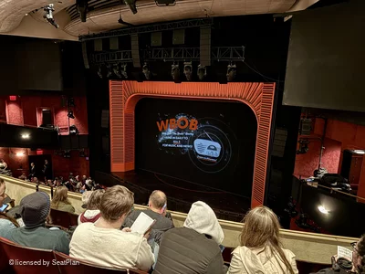 Marquis Theatre Mezzanine E18 view from seat photo