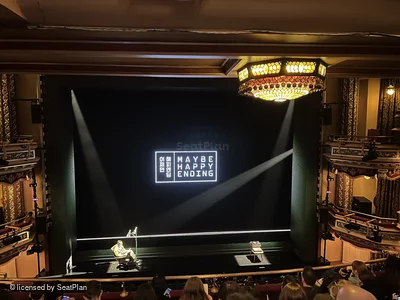 Belasco Theatre Mezzanine F105 view from seat photo