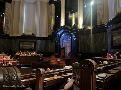 London County Hall Courtroom Stalls F196 view from seat photo