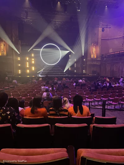 Alexandra Palace Theatre Stalls Q21 view from seat photo