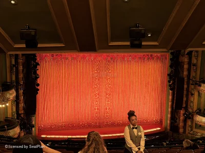 New Amsterdam Theatre Mezzanine QQ5 view from seat photo