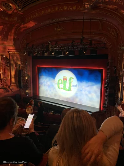 Dominion Theatre Circle F6 view from seat photo
