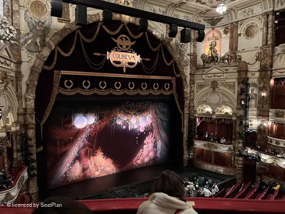 London Coliseum Upper Circle D49 view from seat photo