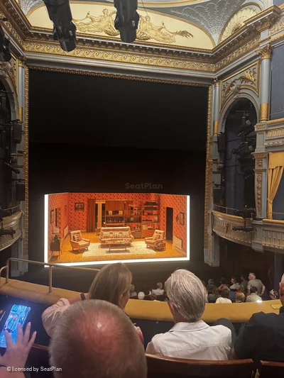 Harold Pinter Theatre Dress Circle C14 view from seat photo