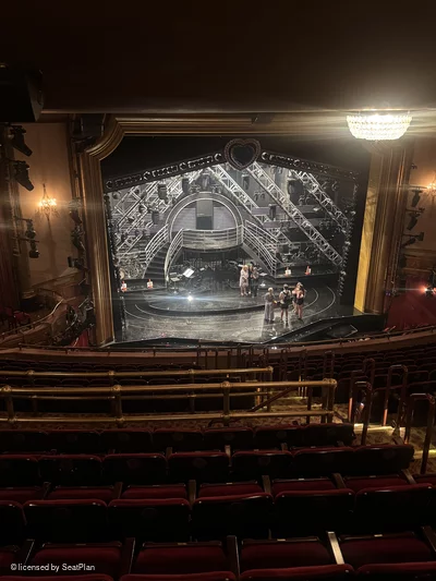St James Theatre Mezzanine Q13 view from seat photo