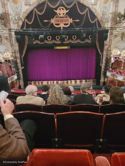 London Coliseum Upper Circle F33 view from seat photo