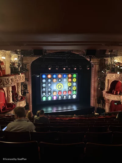 Shaftesbury Theatre Royal Circle J29 view from seat photo