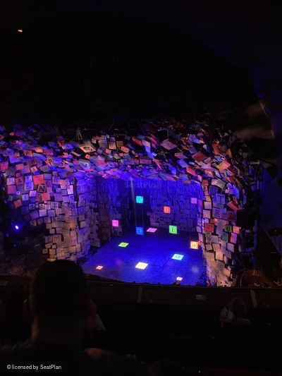 Cambridge Theatre Upper Circle E4 view from seat photo