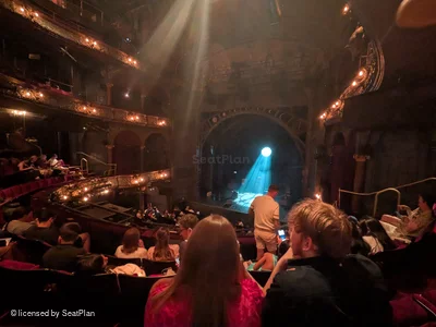 Palace Theatre Dress Circle D9 view from seat photo