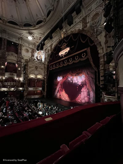 London Coliseum Dress Circle B2 view from seat photo