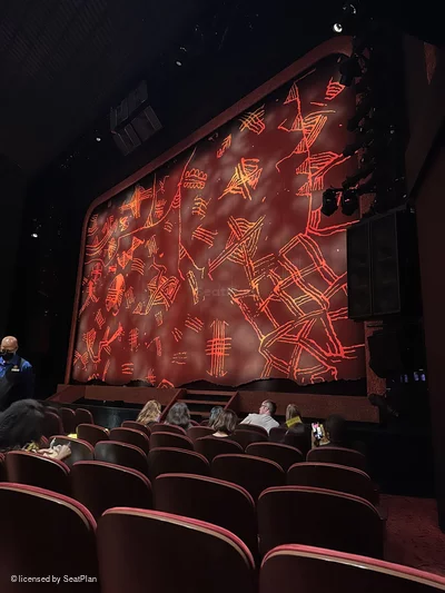Minskoff Theatre Orchestra H14 view from seat photo