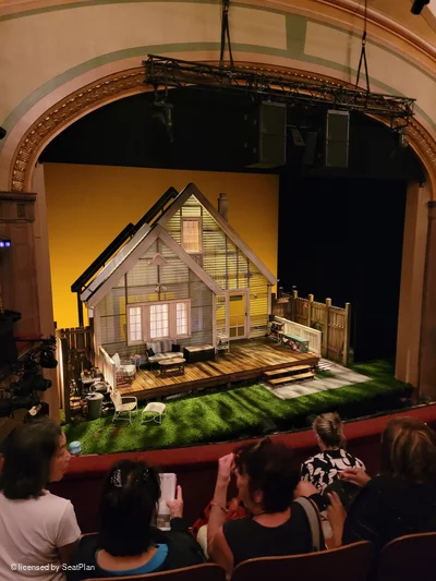 Booth Theatre Mezzanine D9 view from seat photo