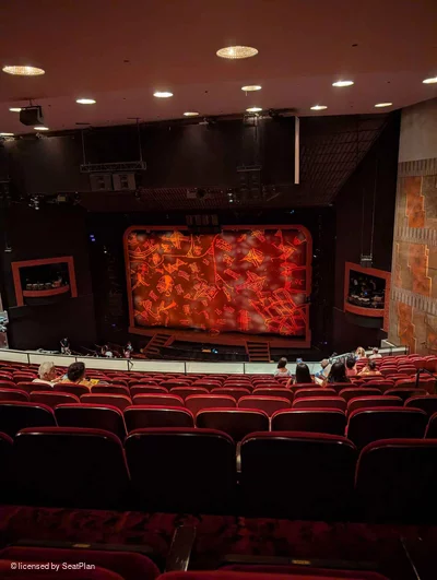Minskoff Theatre Mezzanine K147 view from seat photo