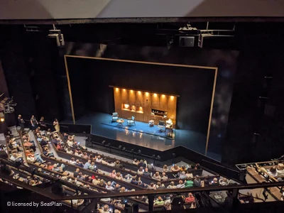 Barbican Theatre Upper Circle B18 view from seat photo