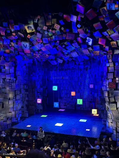 Cambridge Theatre Dress Circle C8 view from seat photo