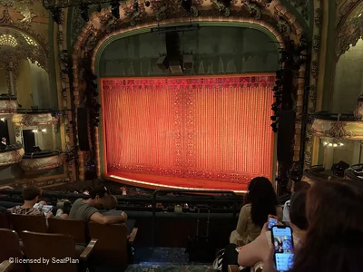 New Amsterdam Theatre Mezzanine EE2 view from seat photo
