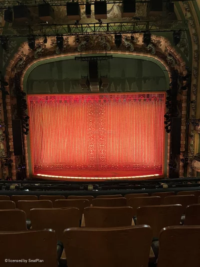 New Amsterdam Theatre Mezzanine FF106 view from seat photo