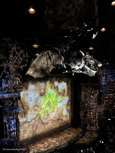 Apollo Victoria Theatre Dress Circle A45 view from seat photo
