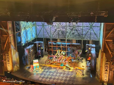 Stephen Sondheim Theatre Mezzanine HH101 view from seat photo