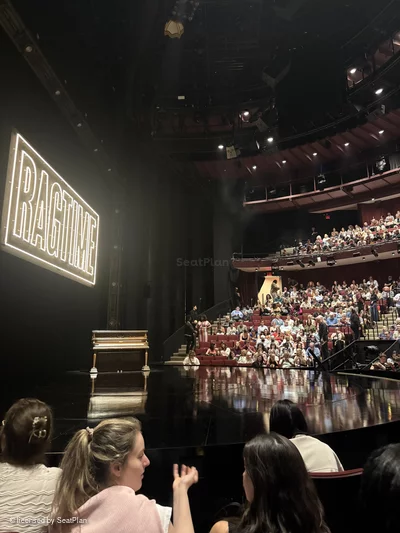 Vivian Beaumont Theater Orchestra E108 view from seat photo