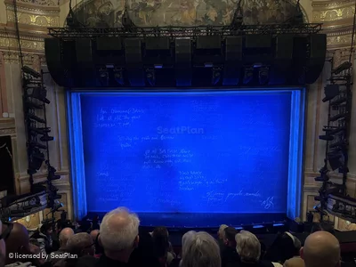 Neil Simon Theatre Mezzanine F113 view from seat photo
