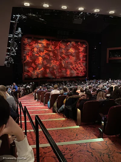Minskoff Theatre Orchestra Z1 view from seat photo