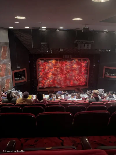 Minskoff Theatre Mezzanine L113 view from seat photo