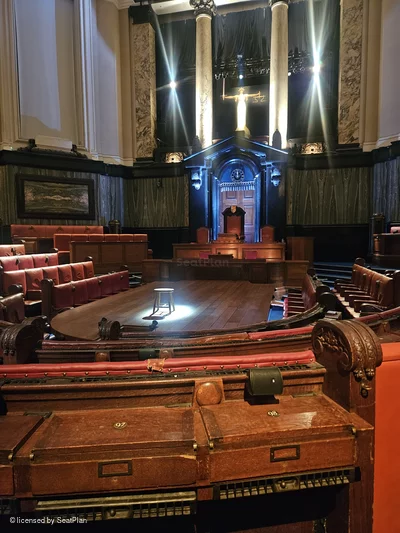 London County Hall Courtroom Stalls E137 view from seat photo