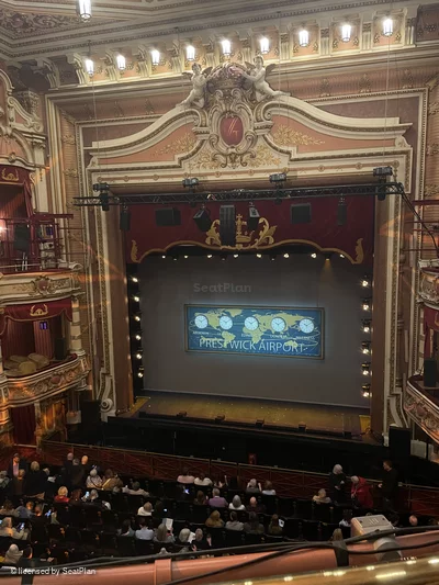 King's Theatre Glasgow Upper Circle A16 view from seat photo