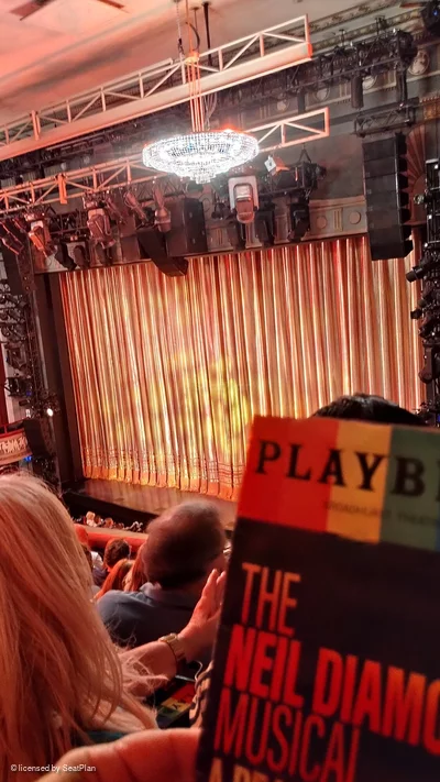Broadhurst Theatre Mezzanine H28 view from seat photo