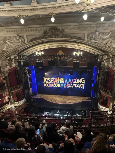 New Wimbledon Theatre Upper Circle F15 view from seat photo
