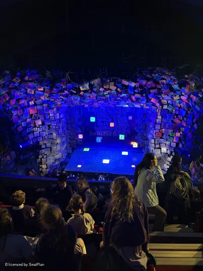 Cambridge Theatre Upper Circle F13 view from seat photo