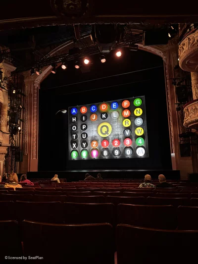 Shaftesbury Theatre Stalls Q9 view from seat photo